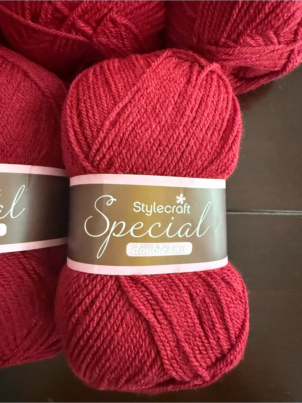 Stylecraft Special Double Knit Premium Acrylic Yarn- Claret Color- 6 Skeins
